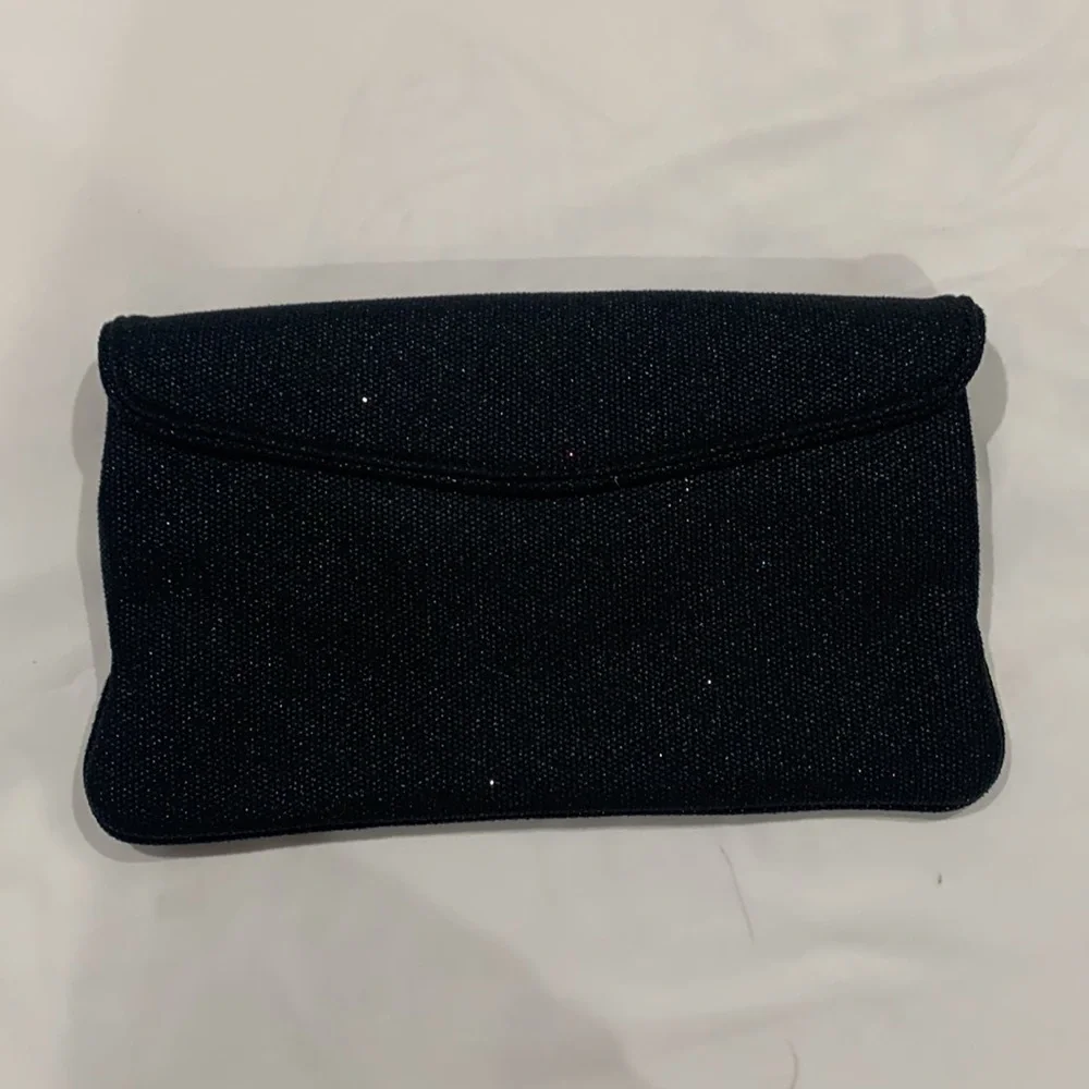 NWT Lauren Merkin‎ Black Ava Sparkle Clutch